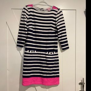 Lilly Pulitzer navy and pink stripped dress